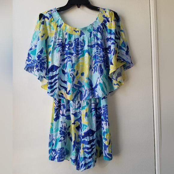 Lilly Pulitzer Pants - Lilly Pulitzer Arbelle Off The Shoulder Romper Size S